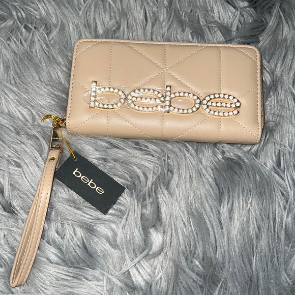 Bebe NWT Bebe Melendy Zip Around Wallet - New Women | Color: Nude